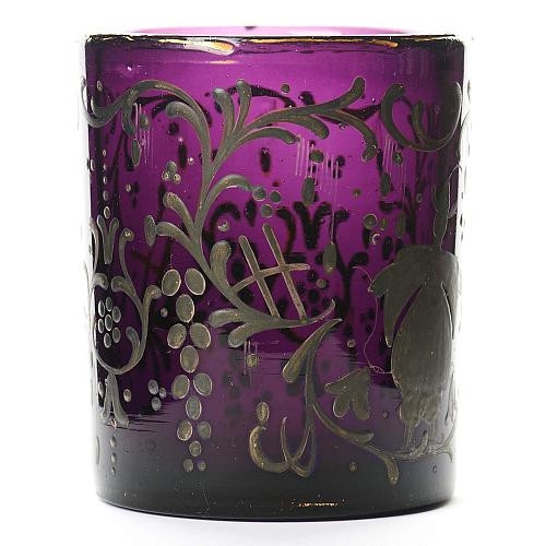 Стакан с цветочной росписью, Гусь Хрустальный.