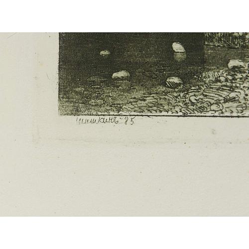 Офорт И.И.Шишкина «Опушка» 1885