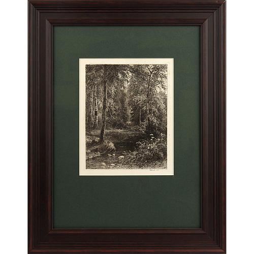 Офорт И.И.Шишкина «В Дубровнике» 1873