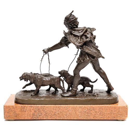 Статуэтка "Охотник с собаками"