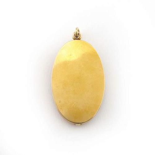 Медальон с бриллиантом, рубином и алмазами