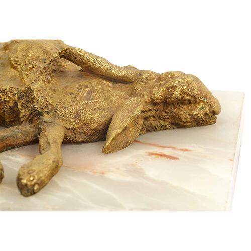 Пресс-папье "Добытый заяц". Н.И.Либерих