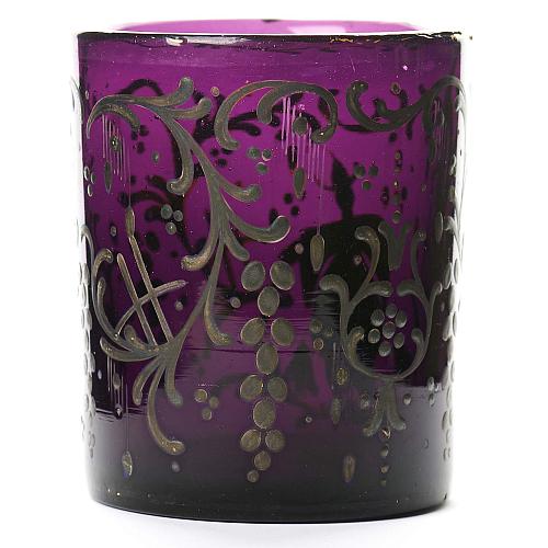 Стакан с цветочной росписью, Гусь Хрустальный.