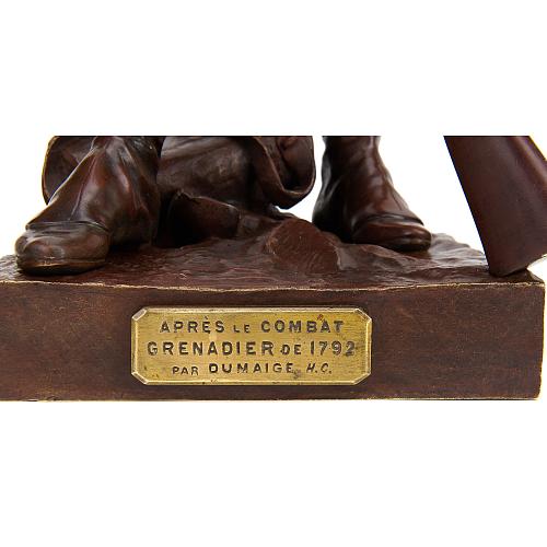 Парные скульптуры кабинетные «Перед битвой, волонтер 1792» и «После битвы, Гренадер 1792».