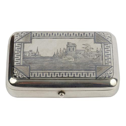 Портсигар с чернью