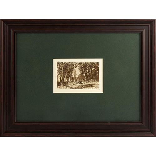 Офорт И.И.Шишкина «Окраина сосновой рощи» 1876