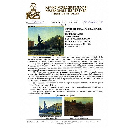 Экспертное заключение НИНЭ им. П.М. Третьякова