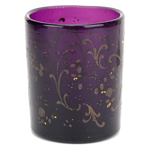 Стакан с цветочной росписью, Гусь Хрустальный.