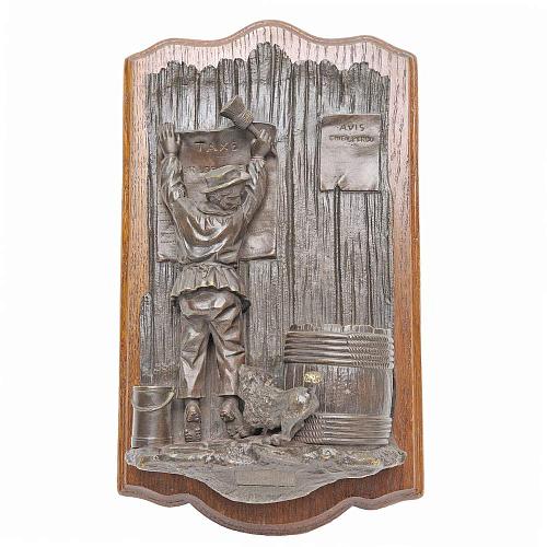 Спичечница "Расклейщик газет"