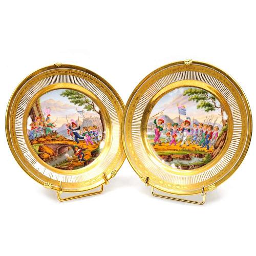 Тарелки декоративные парные "Маленькие гвардейцы"