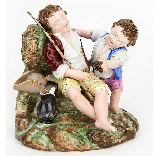 Статуэтка «Озорники». Фабрика Попова.