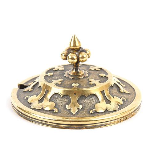 Подстаканник крышкой и ложкой в «русском стиле». Сазиковь.