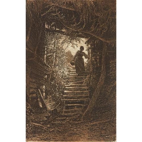 Офорт И.И.Шишкина «Крестьянка» 1875