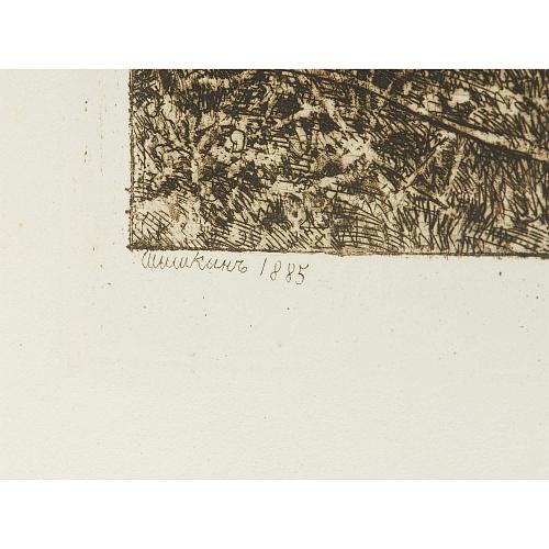 Офорт И.И.Шишкина «Полянка» 1885