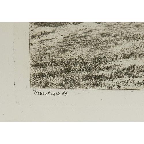 Офорт И.И.Шишкина «Пески» 1886