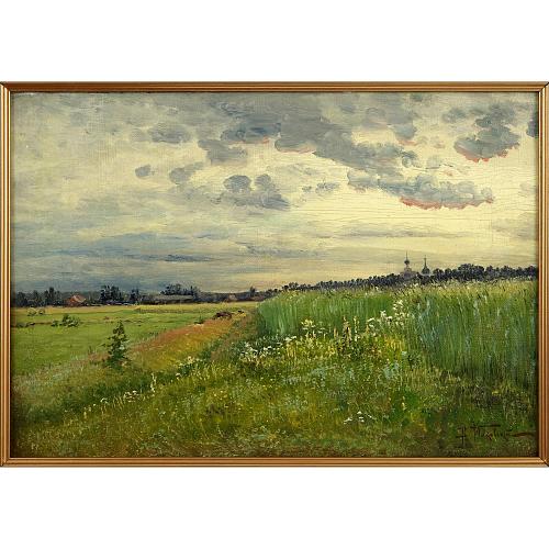 «Пейзаж с церковью». Маковский А. В.