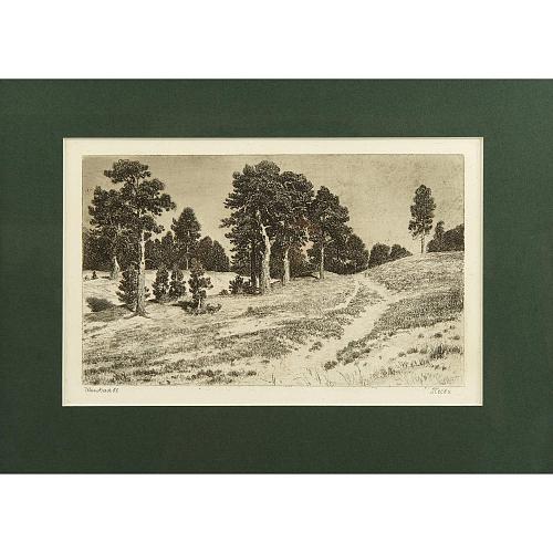 Офорт И.И.Шишкина «Пески» 1886
