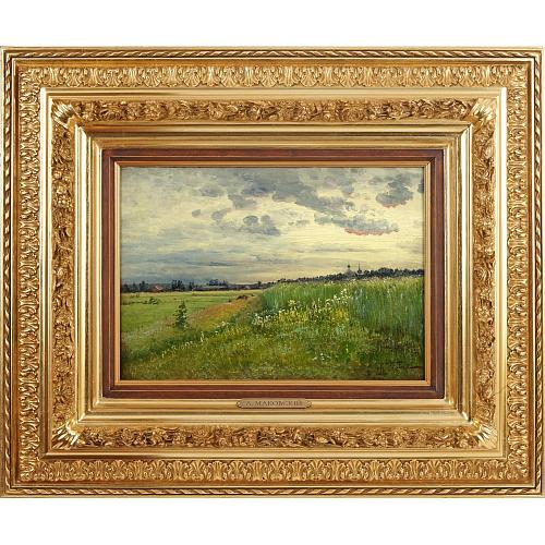 «Пейзаж с церковью». Маковский А. В.