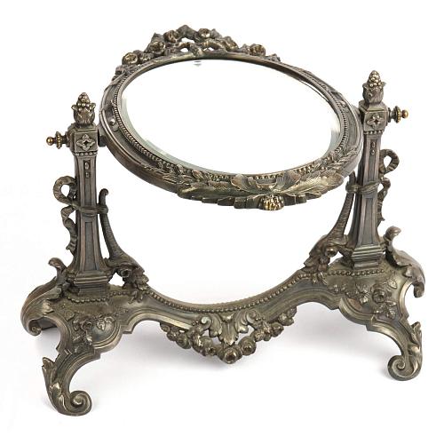 Зеркало настольное "Банты и цветочные гирлянды"