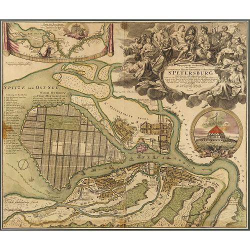 «Топографическое описание Санкт-Петербурга». J. B. Homann. 1726-1727 гг.