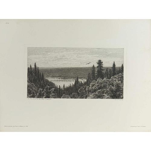 Офорт И.И.Шишкина «С берегов Камы близ Елабуги» 1885