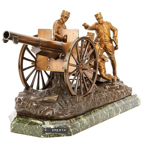 Скульптурная композиция "Зарядка пушки"