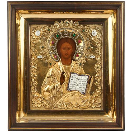 Икона Господь Вседержитель в окладе Мстёра