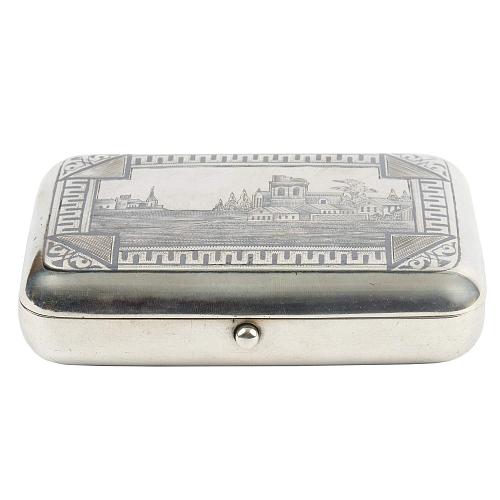 Портсигар с чернью