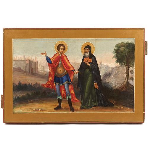 Икона «Чудо святого Димитрия Солунского о епископе Киприане». Палех.