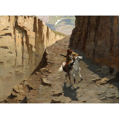 Ф. А. Рубо. «Всадник на горной дороге»