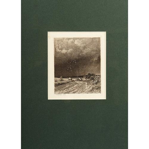 Офорт И.И.Шишкина «Перед грозой» 1873