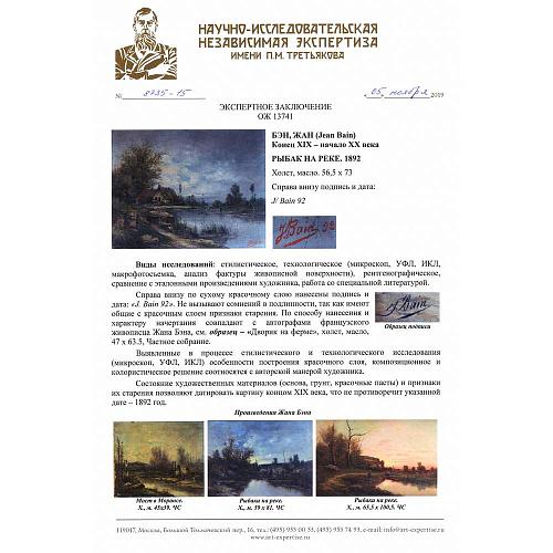 Экспертное заключение НИНЭ им. П.М.Третьякова