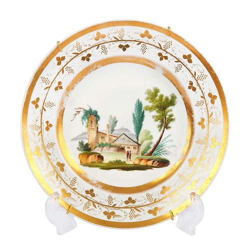 Тарелка с архитектурным видом. Попов