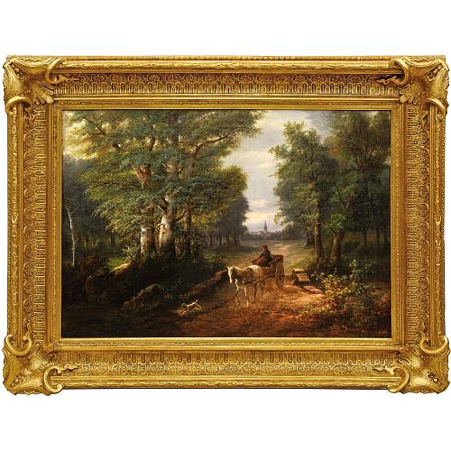 Пейзаж с повозкой.