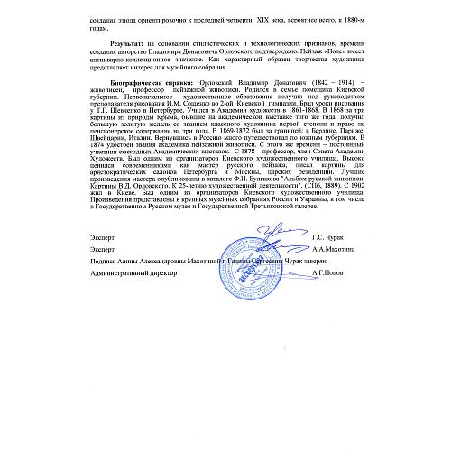 Экспертное заключение НИНЭ им. П.М.Третьякова