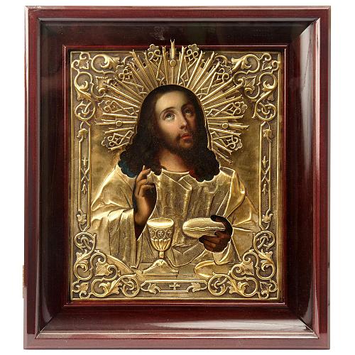 Икона «Спас Вседержитель, благословляющий хлеб и вино»