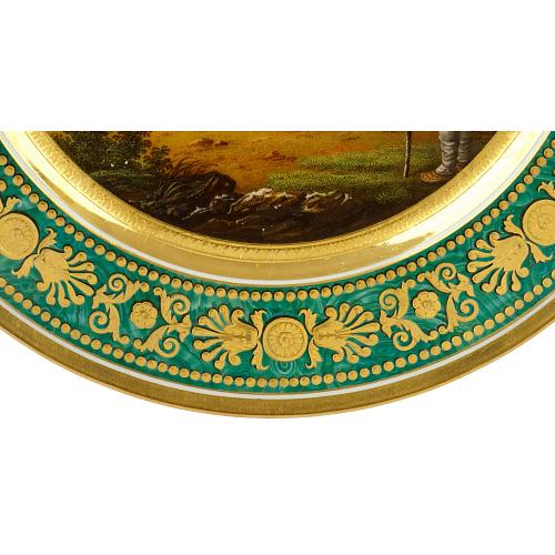 Тарелки парные со сценами народной жизни. ИФЗ.