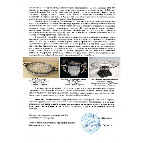 Экспертное заключение НИНЭ им. П.М.Третьякова